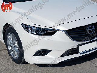 Реснички на фары var №1 Mazda 6 / Atenza GJ (2012 - 2018) + УСТАНОВОЧНЫЙ КОМПЛЕКТ