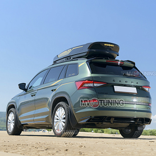 Диффузор заднего бампера под фаркоп для Skoda Kodiaq (2016-2024) Под покраску