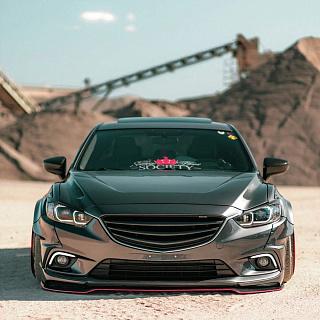 Комплект обвеса Lite Style для Mazda 6 / Atenza GJ (2012 - 2018), Клыки пер + зад, пороги, сплиттер