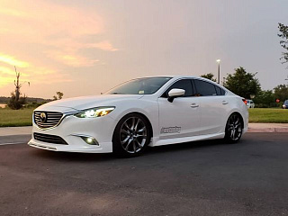 Комплект обвеса для рестайлинга Mazda 6 / Atenza GJ (2015 - 2018) FL Комплект обвеса SkyActiv для Mazda 6 / Atenza GJ (2012 - 2018) Клыки пер + зад, пороги, спойлер вставка в передние клыки.
