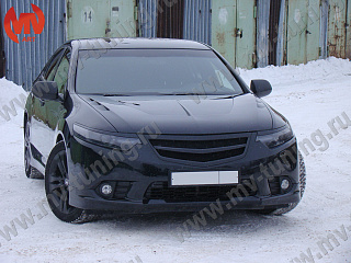 Крашеный комплект. Реснички на фары Honda Accord 8 (VIII) (2008-2013) Цвет Белый NH-624P + УСТАНОВОЧНЫЙ КОМПЛЕКТ