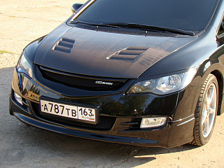 Юбка переднего бампера "Mugen Style" Honda Civic 4D (2006-2009)